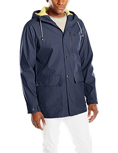 IZOD Men's Waterproof Rain Slicker Jacket, Midnight, Small