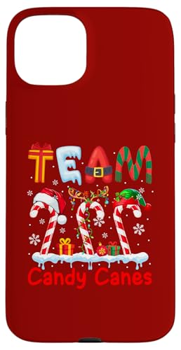iPhone 15 Plus Team Candy Canes Christmas Three Santa Reindeer