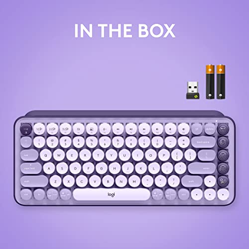 Logitech POP Keys Wireless Mechanical Keyboard with Emoji Keys - Cosmos - image 9