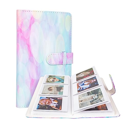 HIYQIN 3-Inch Instax Polaroid Photo Album,96 Pocket Mini Photo Album Book for 2x3 Inch Film