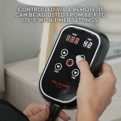 ONERVA™ Infrared Sauna Blanket Bundle: Crystal Therapy, Charcoal, Clay & Magnetic Layers, Personal Detox and Relaxation Sauna in a Portable 71x71 inch Plush Thermal Blanket for Home Sauna Therapy - Image 4