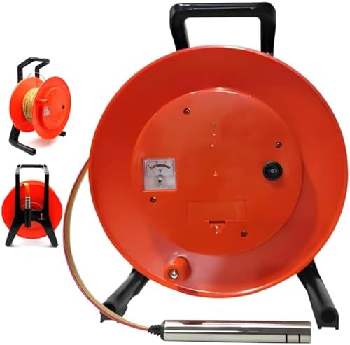 Deep Well Water Level Meter - Stainless Steel Gauge with Fixed Probe, Measures 10m-300m Depth for Wells, Boreholes, Reservoirs & Pipes (20m/65.6ft)