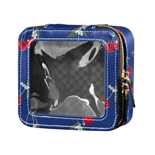 Mini borsa trasparente per trucco con frutta fresca e ciliegia organizer portatile per Frutta Ciliegi 1 size
