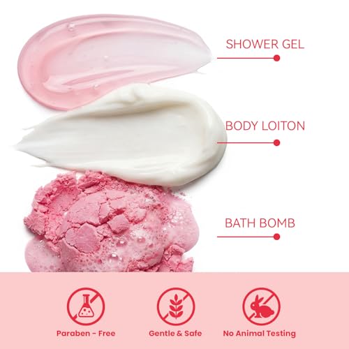 Image of spa luxetique Gift Set For Women, Bath Sets for Women Gift, 8 Pcs Rose Spa Basket Includes Bubble Bath, Shower Gel, Body Lotion, Mom Birthday Gifts, Christmas Gifts for Her