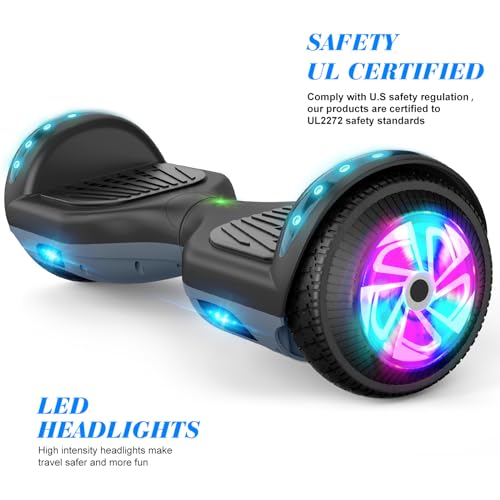 Image of FLYING-ANT Self Balancing Scooter, 6.5 inch Two-Wheel with Bluetooth and Flashing LED Lights