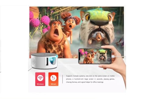 Image of BIGASUO Mini WiFi LED Portable Projector 1080p Full HD for Android /iOS with Built-in YouTube - Supports WiFi, HDMI,AV in,USB, Miracast with 4000 LM (BGP31)