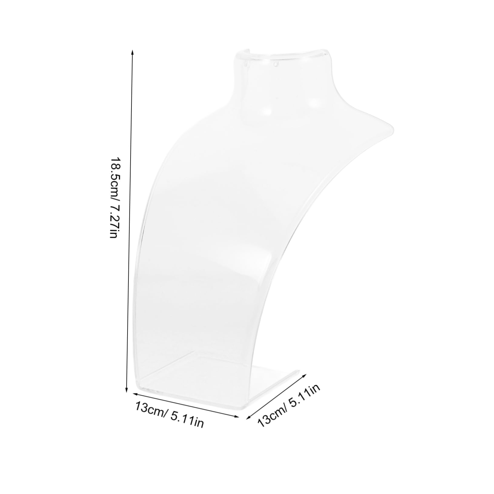 ULTECHNOVO Modern Acrylic Jewelry Display Stand 8 Inch Bust Necklace Holder for Retail