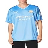 MCFC Home Shirt Replica with Sponsor Logo Light Blue-puma White Gr.M