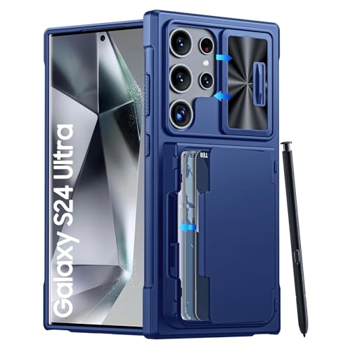 Étui photo coulissant Galaxy S24 Ultra bleu idéal pour vos voyages