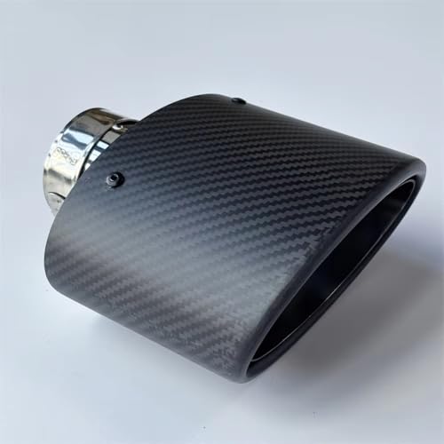 Embout d'échappement carbone noir mat ovale avec buse large de 150mm