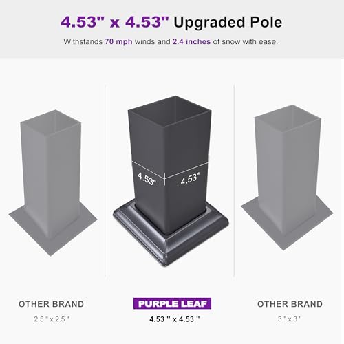 Image of PURPLE LEAF Louvered Pergola 10' x 12' Aluminum Outdoor Pergola with Adjustable Louvers Roof and Integrated Drainage System 70 Mph High Wind Resistant Small Pergolas for Patio Deck Porch Yard