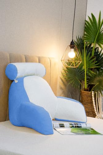 Almofada de Descanso e Apoio de Lombar Travesseiro Multiuso Ergonômica para leitura Com Rolinho Dest