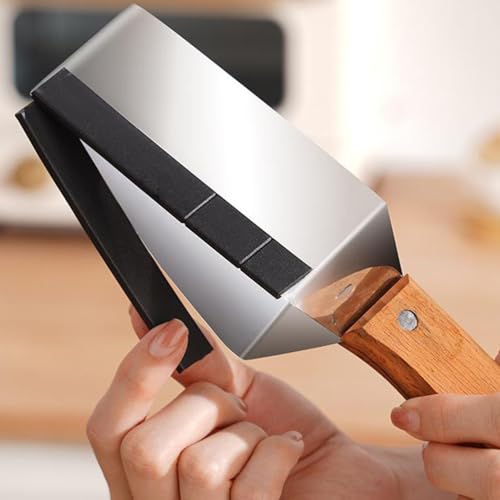 Image of Housoutil Triangle Watermelon Slicer, Stainless Steel Watermelon Cutter Wooden Handle, Melon Slicer Fruit Cutter for Kitchen Gadgets Melon, Cantaloupe, Fruit, Picnic