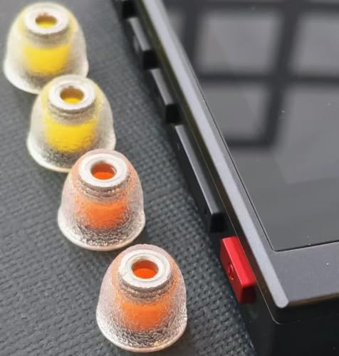 Image of TANGZU Tang Sancai Noble Earbud Tips, Replaceable Liquid Silicone Medical Grade Hypoallergic Eartips, Stainless Steel IEM Ear Plugs, Optional XS /S /M /L Size for in Ear Monitors (L- 1 Pair)