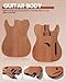 Leo Jaymz DIY TL Style Electric Guitar Kits with Mahogany Body and Maple Neck - Maple Fingerboard and All Components Included（TL LJ Headstock）