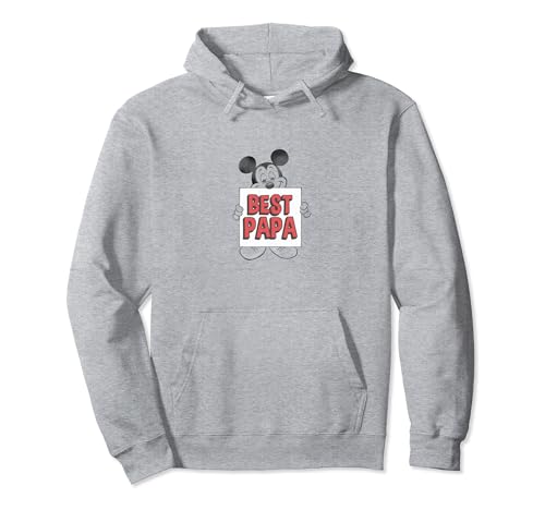 Mickey Best Papa Sign hoodie noir cadeau original fete des peres