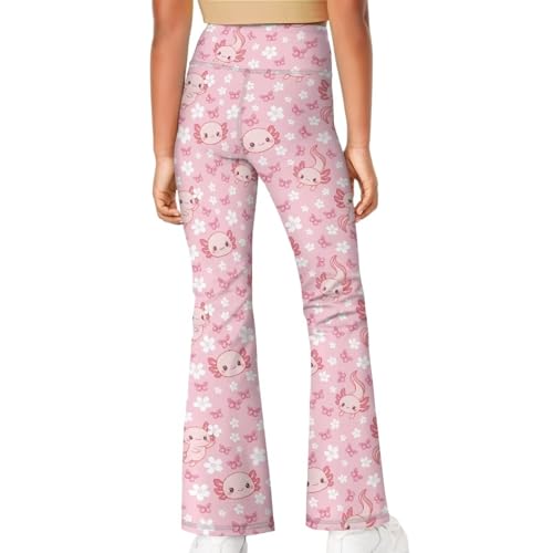 Image of Girls Flare Leggings 5-14T Cute Bell Bottoms for Girl Yoga Pants for Gym
