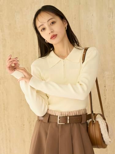 【超美品】スナイデル　ハーフジップポロニットプルオーバー セール】ハーフジップポロニットプルオーバー（ニット/セーター