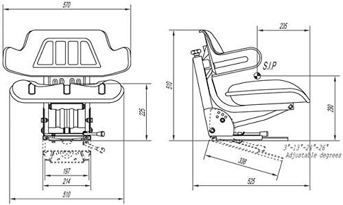 RM20 Tractorzitting sleepperszitje blauw - Image 3