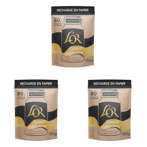 L’OR Café Soluble Qualité Filtre Eco recharge 150G (Lot de 3)
