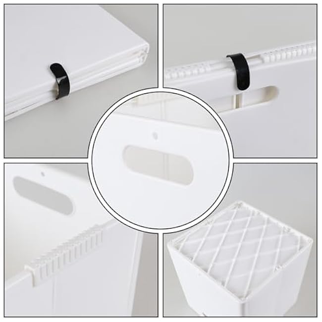 4-Pack Collapsible Plastic Storage Cube Bins, Foldable Cube Storage Bin, White