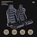 2 Pcs Adjustable Universal Racing Seats with Double Sliders, Reclinable Bucket Seats, 1 Pair of Sport Seats for Vehicles, 22.04''*21.6''*36.6''