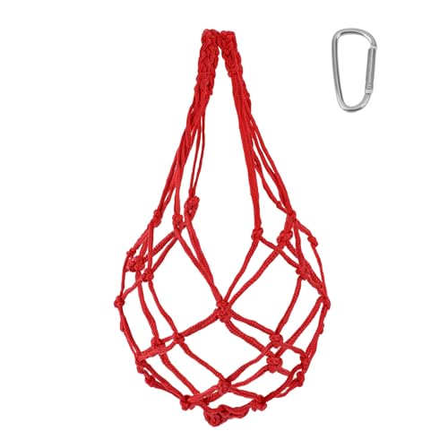 Goktvai Comedero Colgante Gallinas, Malla Aves Bolsa Frutas y Repollo con Gancho Cesta Colgante Bolsa de Malla Verduras Juguetes para Enriquecer el Gallinero para Gallinas Gansos