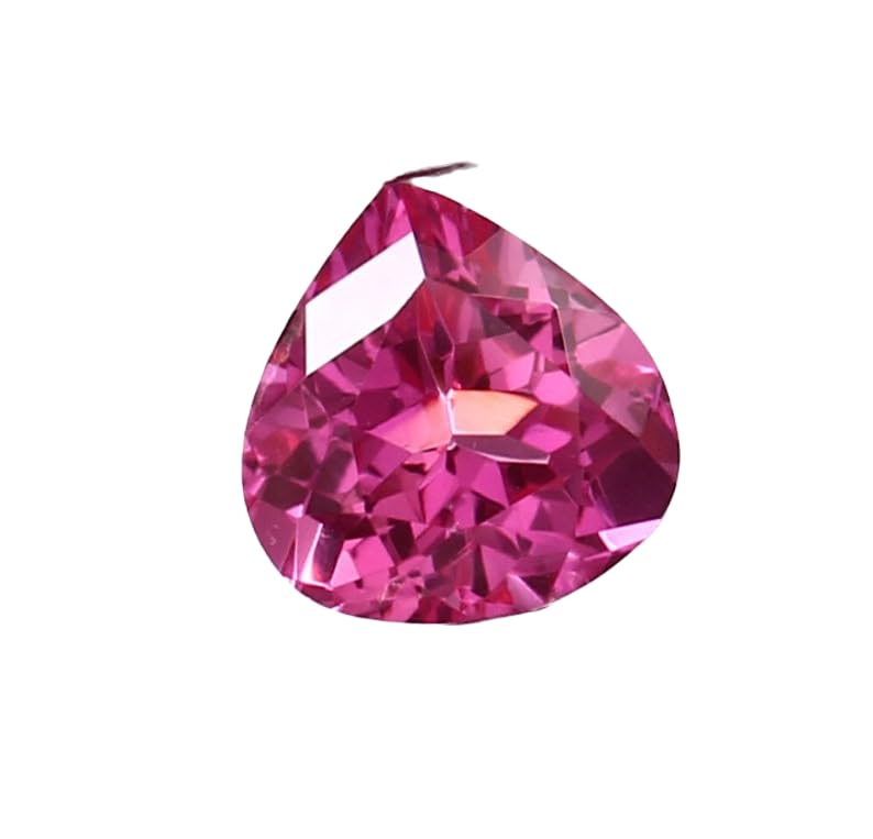 Saphir rose naturel cœur 9x9mm pour bague et création de bijoux uniques
