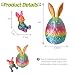JimZePong 3D Printed Easter Eggs with Bunny Inside, Prefilled Easter Bunny Egg Alternative, 3D Printed Articulated Rabbit Surprise Egg for Easter Hunt, Baskets & Spring Decor (1Egg，1Bunny)
