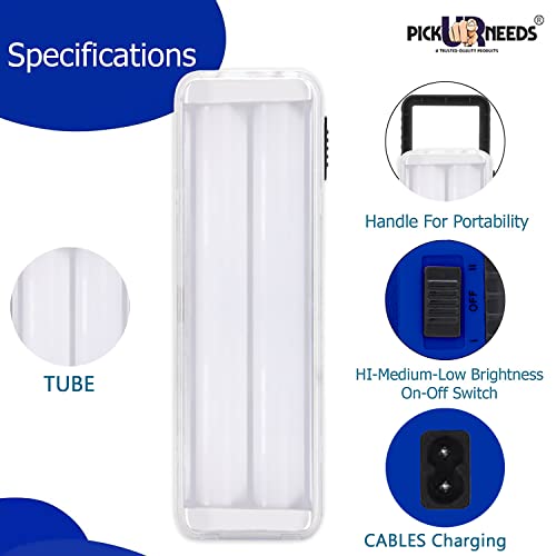 Image of Pick Ur Needs Rechargeable Home Emergency Lantern 60 SMD Tube Floor Lamp Light (Drak Blue)