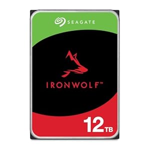 Seagate IronWolf 12TB, NAS Interne Festplatte HDD, 3.5 Zoll, 7200 U/Min, CMR, 256 MB Cache, SATA 6GB/s, silber, inkl. Data Rescue Service (ST12000VNZ008)