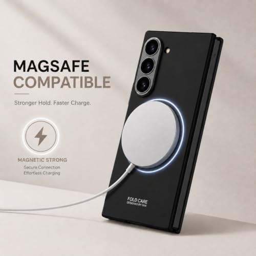 Image of TechTrendz Magnetic Cover [Compatible with MagSafe] for Samsung Galaxy Z Fold 8 Ultra Case Slim Hard PC + Tempered Glass Protective Phone Case for Galaxy Z fold 8 Ultra Back Cover - Green