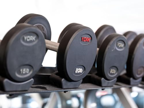 York Barbell Pro Style Dumbbell Set 5-100 lb, 10 Pairs