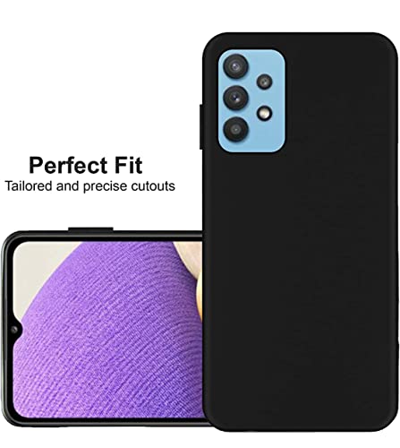 Image of Mobile Back Cover Case for Samsung Galaxy A32 (5G) (Silicone Case|CameraProtection|Black SC1510)