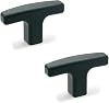 Ganter Normelemente T-Handles Furniture Handles Cabinet Handles Drawer Handles GN 563-67-M8 Plastic Handle 67 mm Thread M8 Pack of 2