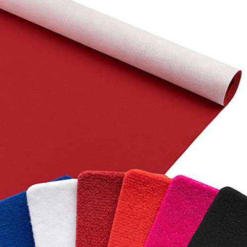 Primaflor Event-Teppich Meterware Salsa - 1,00m x 5,00m, Bordeaux Rot, Viele Farben, Rutschfester...