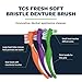 TCS Fresh Soft Bristle Denture Brush – for Dentures, Retainers & Aligners – Made with Premium Dupont® Nylon Bristles (0.18 mm) for Gentle Plaque Removal – Ergonomic Handle & Dual Brush Heads – 3 Pack