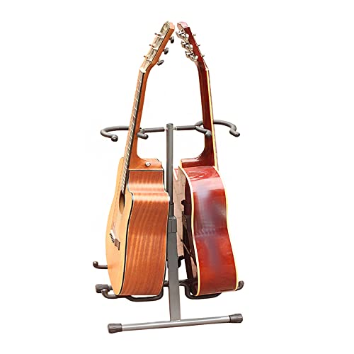 FFYUEEE Un Soporte Que Puede Contener 2 Guitarras, una Rejilla de Almacenamiento para el hogar de Piso Vertical, portátil y Plegable Cover