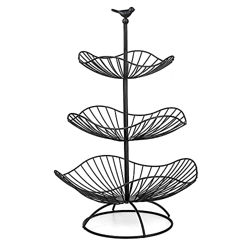 easyBee 3 Stöckig Metall Obstkorb, Gemüse Etagere, Servierkorb Obstschale...