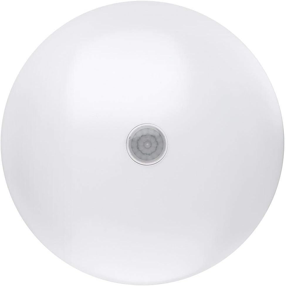 Motion Sensor Motion Controlled Lighting 7 in. Round White 60 Watt Equivalent Integrated LED Flushmount