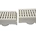 NDS 864G 5-Inch Pro Series Channel Drain Kit, 5-1/2-Inch X 39-3/8-Inch Deep Profile Channel, Includes Two Gray Plastic Grates, End Caps/Outlet, for Driveways, Patios & Pool Decks, Gray