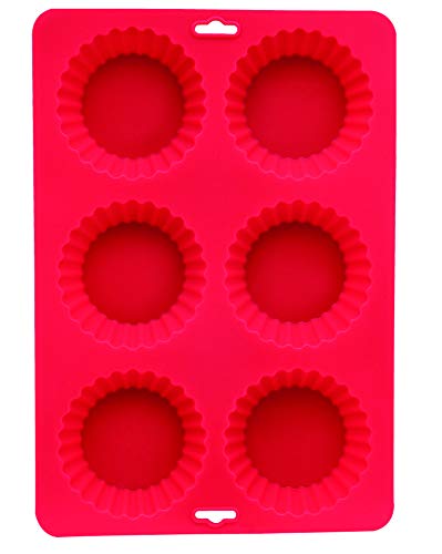 Forma de Silicone para 6 Cupcakes/Tortinhas Mimo Style Vermelho