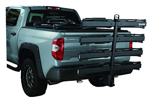 INNO INH142 Tire Hold Hitch Mount (2\" ONLY) Platform Rack (4) Bike (E-bike, Fat Tire, Full Suspension, Carbon Compatible), Matte Black
