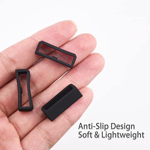 10Pcs 22mm Watch Band Holder Loop, Silicone Watch Strap