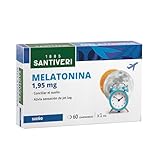 SANTIVERI - Melatonina 1,95 mg, Complemento Alimenticio a Base de Melatonina, Contribuye a Conciliar el Sueño y Aliviar el Jet Lag - 60 Comprimidos