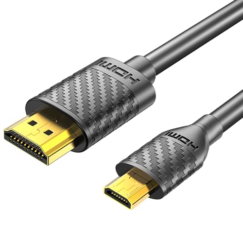 Micro HDMI �P�[�u�� 1m �}�C�N�� HDMI �^�C�vD �I�X - �W�� HDMI 2.0 �^�C�vA �I�X 3D 4K 60Hz 18Gbps HDR GoPro Hero 7 6 5 / Raspberry Pi 4 / DV/Nikon/�X�|