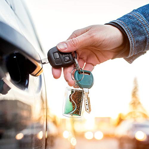 Kulannder Acrylic Photo Insert Keychains with Split Ring for Personalised Custom and Passport Photos Size, 4 x 5.5 cm, Clear -30 Pieces