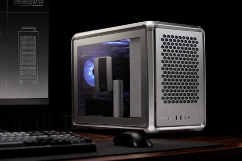 Gabinete Cooler Master MasterFrame 400 Mesh Plata, Tipo Mini Tower, Compatible con Micro-ATX y Mini-ITX, con Paneles de Vidrio Templado y Malla para Refrigeración miniatura 6