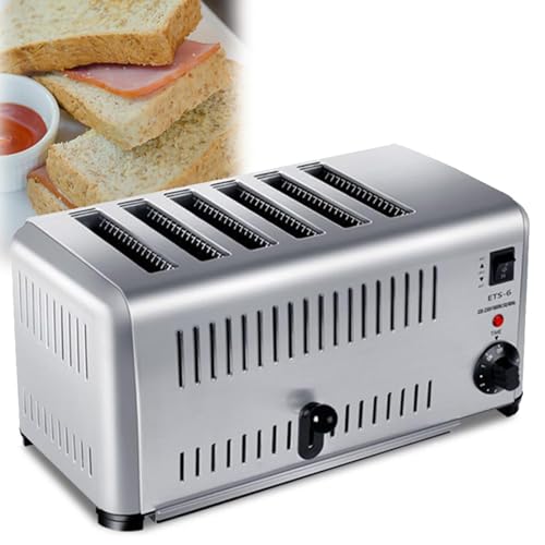 Tostapane elettrico con vassoio raccogli briciole rimovibile e ampi scomparti per uso domestico e ristorante
