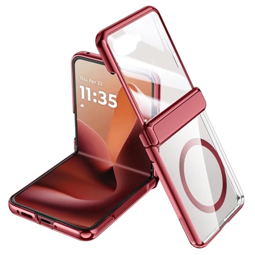 Coque Motorola Razr 60 Ultra rouge magnétique avec protection écran
